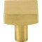 Jeffrey Alexander 1-1/8" Overall Length Brushed Gold Square Dominique Cabinet Knob 845BG - alternate 7